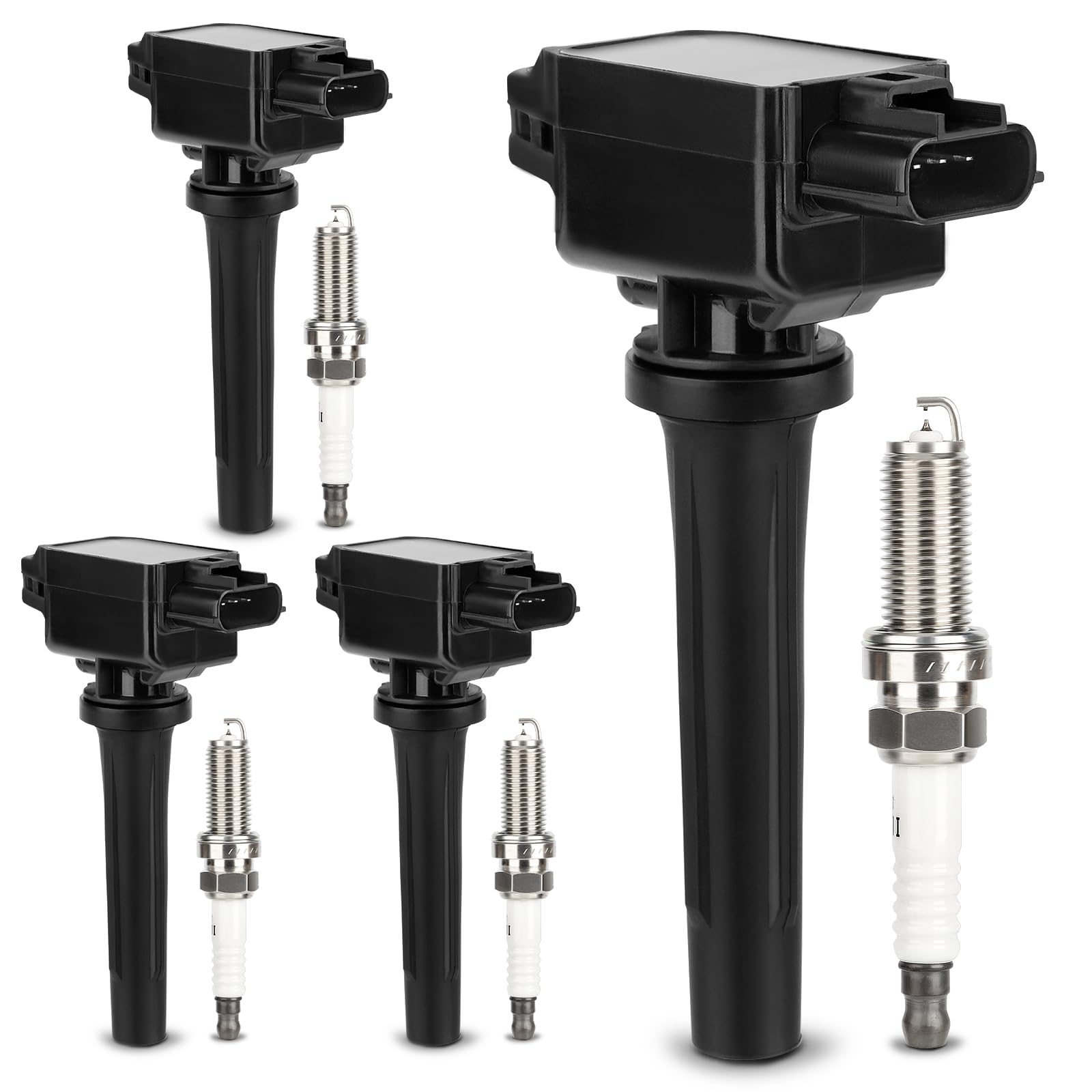 Uf656 Ignition Coil & 93501 Double Iridium Spark Plug For 12-20 Mazda 3/14-20 Mazda 6/16-19 Cx-3/13-18 Cx-5/16-18 Mx-5 Miata 2.0