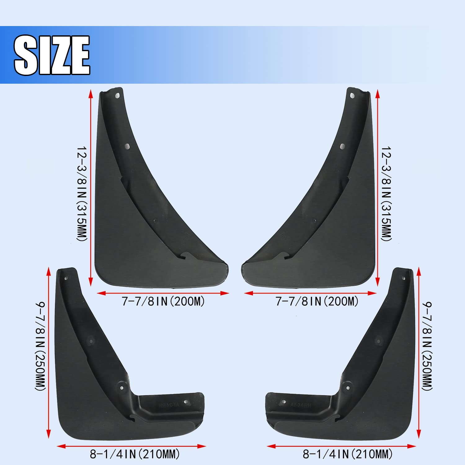 ECOTRIC Heavy Duty Mud Flaps Guards Compatible with 2015-2023 Dodge Challenger Replacement for 82214141 82214142 Mud Flaps Mud G