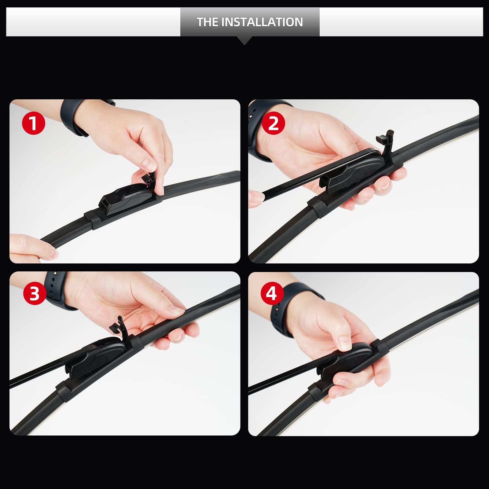 Gardimu Front And Rear Windshield Wiper Blades, 3 Pcs Front And Back Windshield Wipers Blades Replacement For Subaru Outback 201