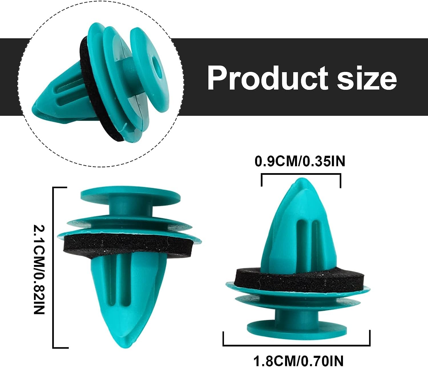 TOPCNOEM 100Pcs Blue Door Trim Panel Retainer Clips for Toyota & Lexus, Includes 1Pcs Fastener Remover 90467-10188