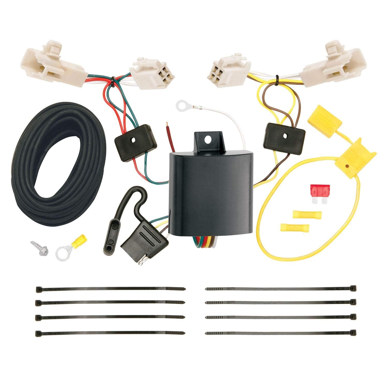 Tekonsha T-One T-Connector Harness, 4-Way Flat, Compatible with Select Scion FR-S : Subaru BRZ, Impreza
