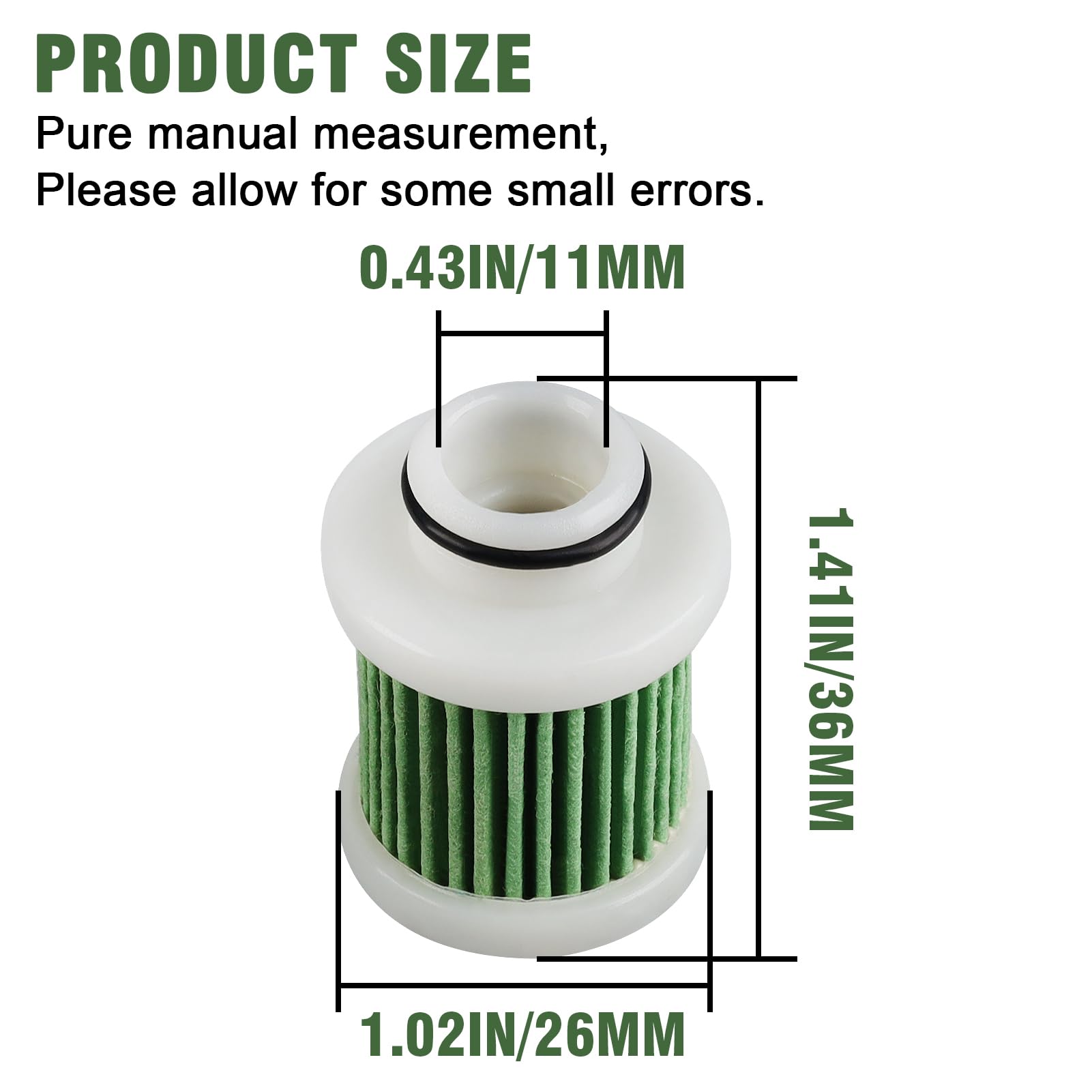 6D8-WS24A-00-00 Fuel Filter 6D8-24563-00 for Yamaha Outboard Engine 30HP-115HP, F40A F50 T50 F60 T60 F70 F90 F115,2 Pack