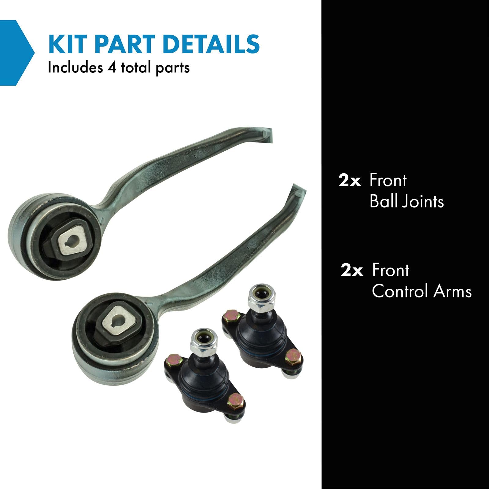 TRQ Front Lower Control Arm with Ball Joint Set Compatible with 2006 BMW 325xi 2009-2013 328i xDrive 2007-2008 328xi 330xi 335i
