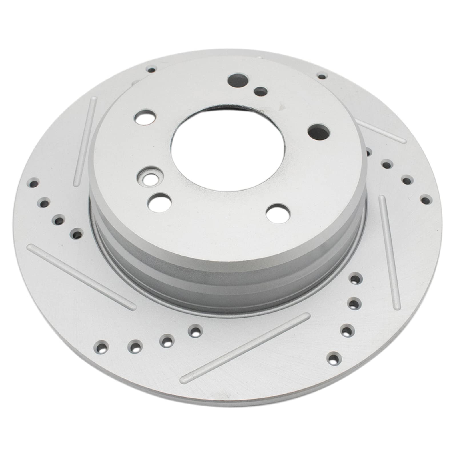 Trq Rear Performance Drilled Slotted Brake Rotor Pair Set Compatible With Mercedes Benz Chrysler