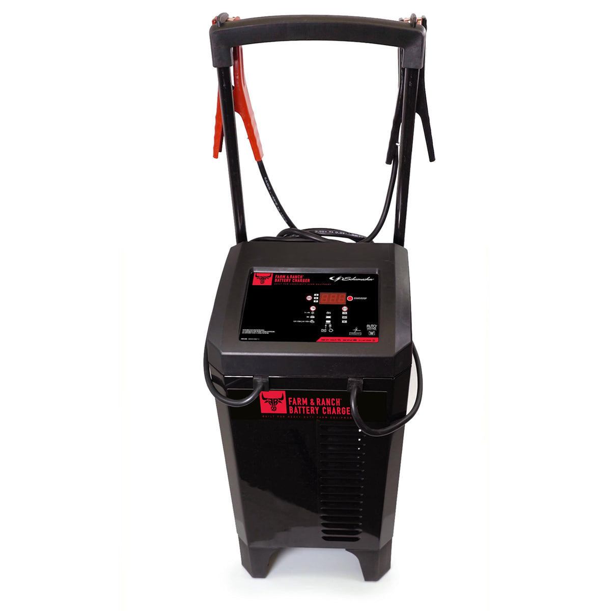 Schumacher Electric Farm and Ranch Wheeled 6A Battery Charger and 250A Engine Starter, 4-in-1 Solution for 6V/12V Batteries, Mai