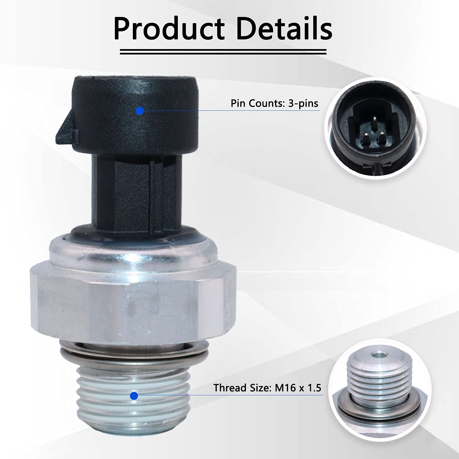 Kejsted 12677836 Engine Oil Pressure Sensor Switch Sending Unit D1846A Compatible With Chevy Silverado Trailblazer Suburban Taho