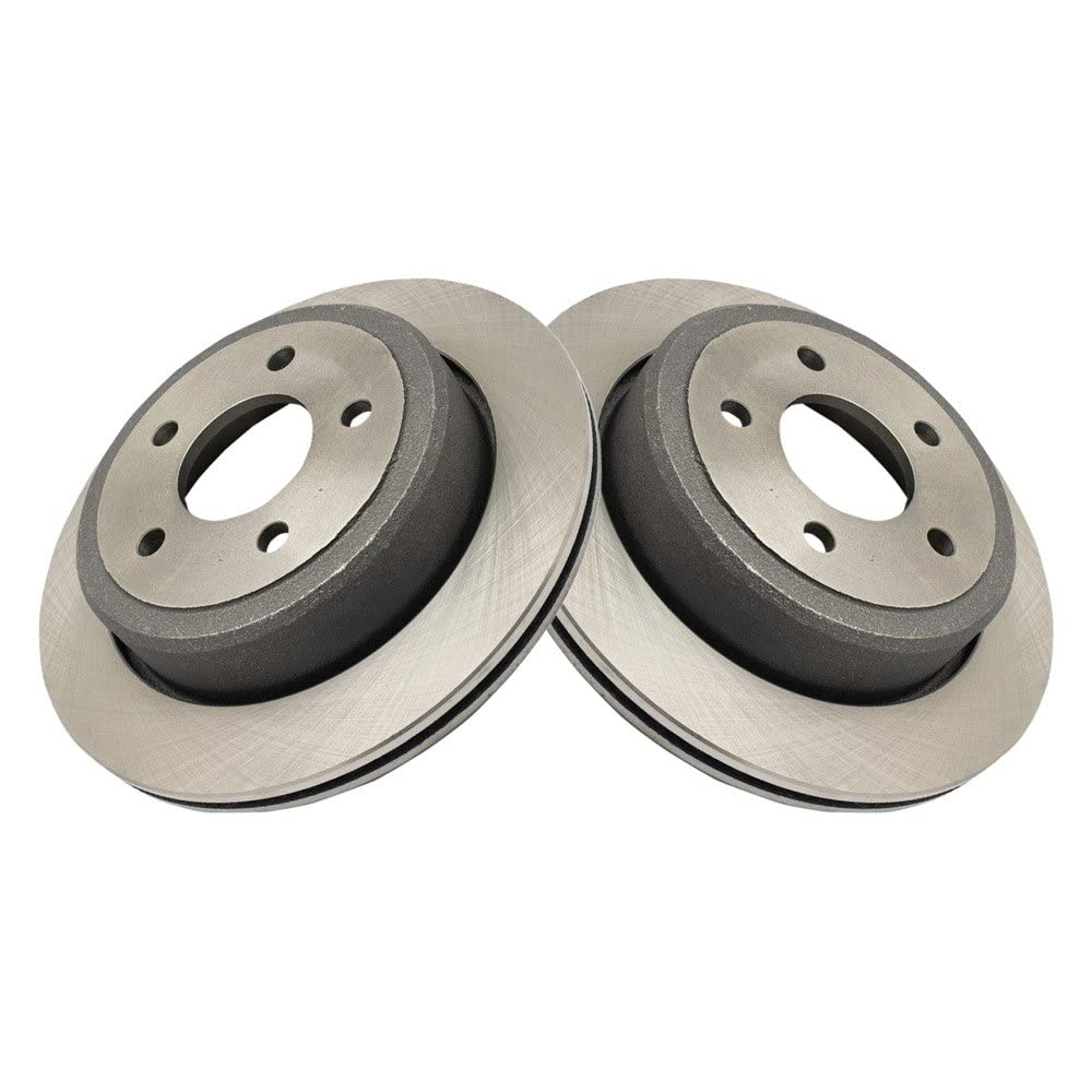 Trq Rear Brake Rotors Set Vented Compatible With 2009-2011 Ford Ranger