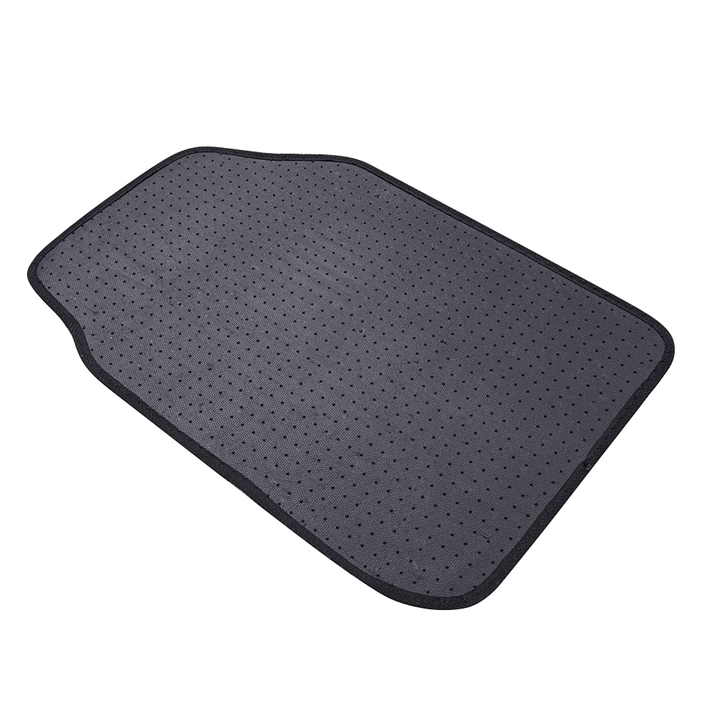 Amazon Basics Universal Fit Rubber Carpet Floor Mats For Car Suv Van & Truck, 4-Piece, Black, 25''L X 17.5''W (Front), 13''L X 1
