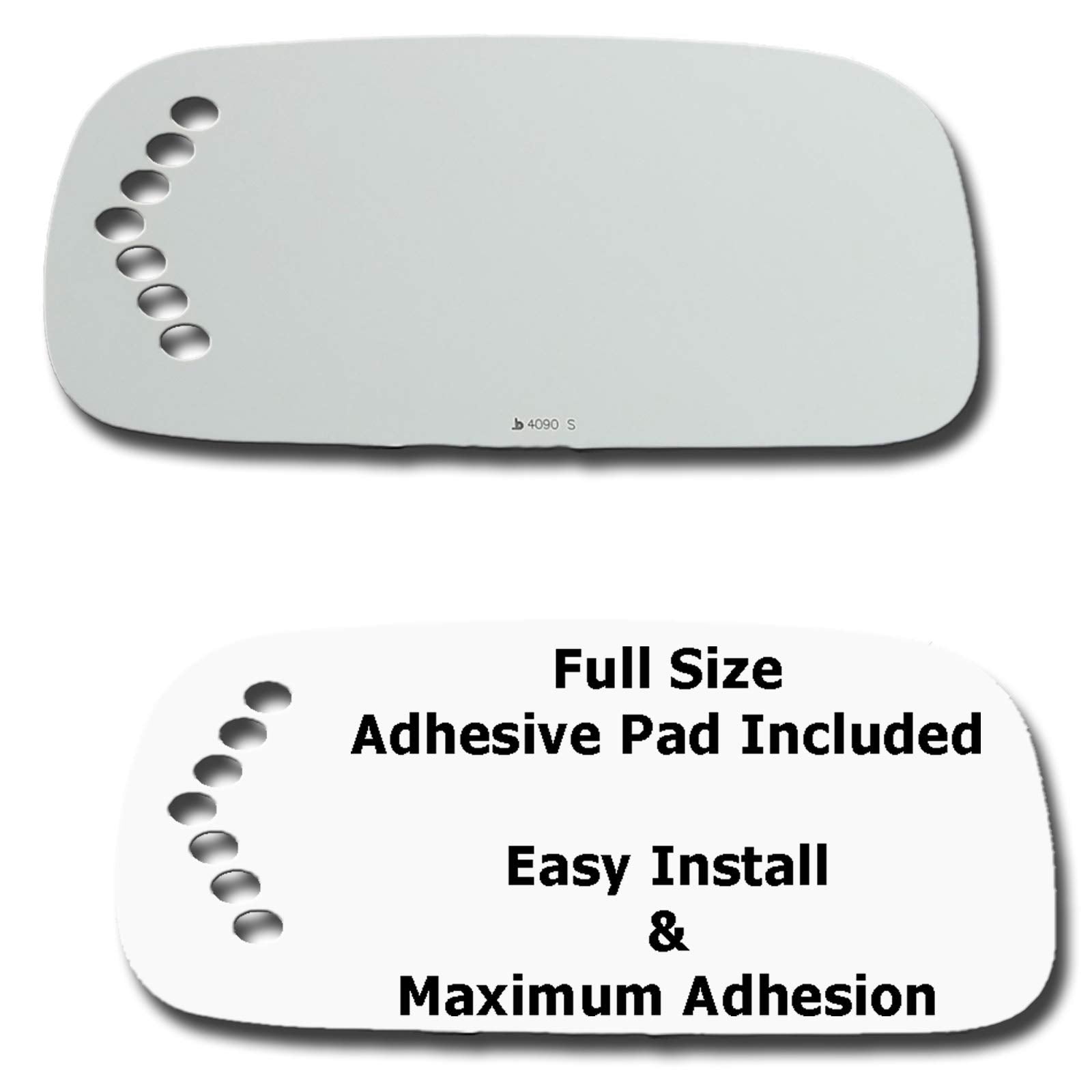Mirror Glass + Full Size Adhesive Pad For 2006-2008 Cadillac Dts Driver Side Replacement - Signal (2007 06 07 08)