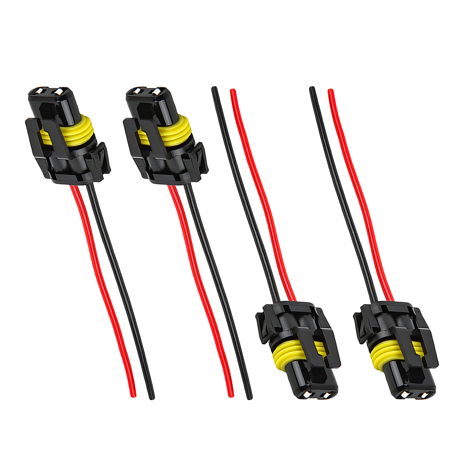 Suvnie 4 PCS 9005 9006 9012 HB3 HB4 Female Adapter Wiring Harness Sockets Wire, Car Lampholder Wire for Headlights and Fog Light