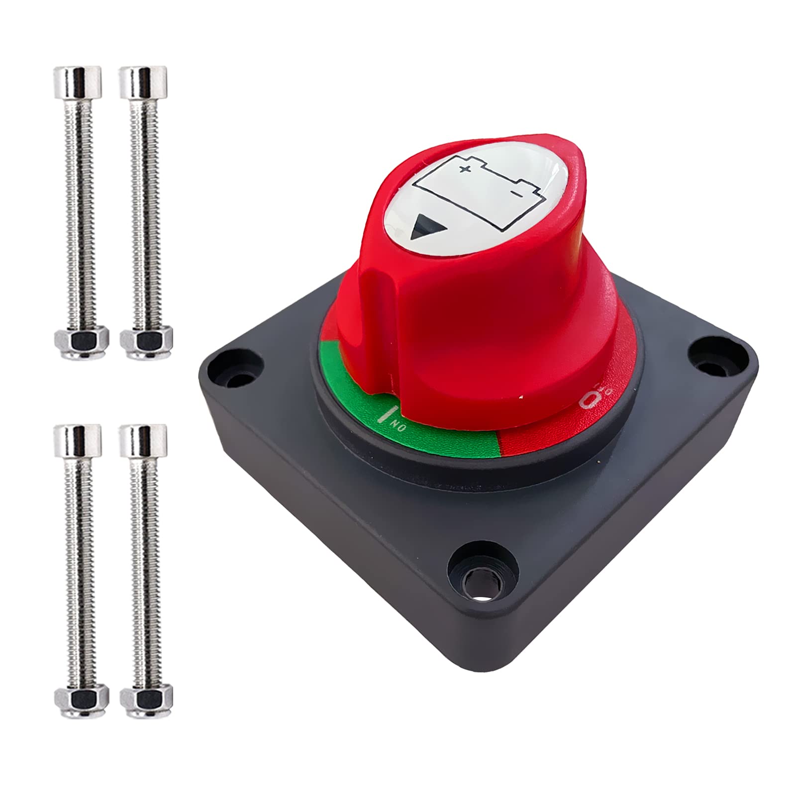 Ampper Panel Mounted Battery Switch, 12-48 V Battery Power Cut Master Switch Disconnect Isolator For Car, Vehicle, Rv, Boat And 