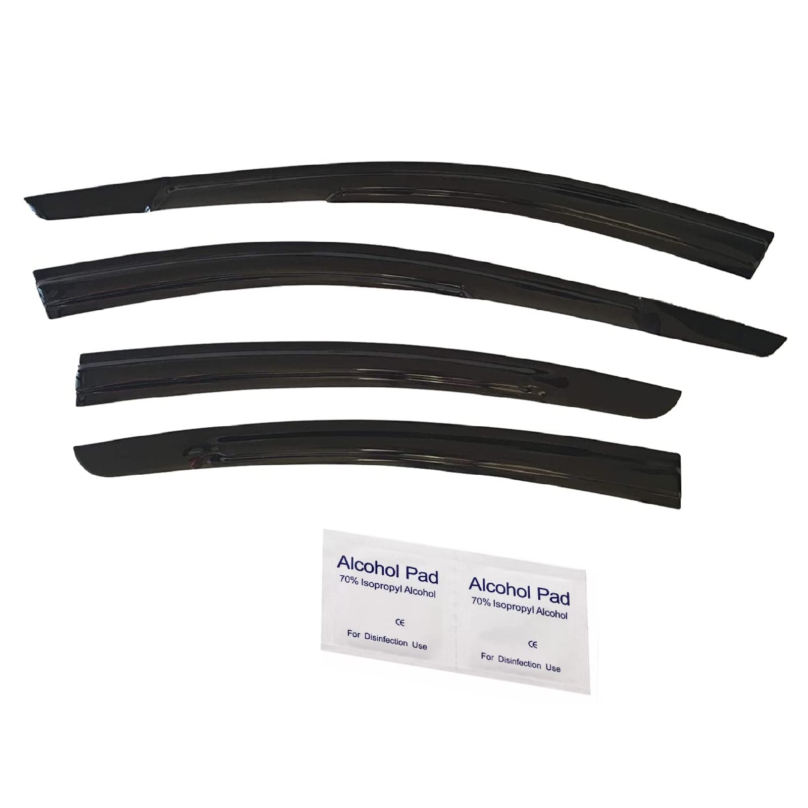 2017-2020 Tape-On Rain Guards For Hyundai Elantra Side Window Deflector Visors Se Sel Value Eco Limited Sport Durable Tinted Ven