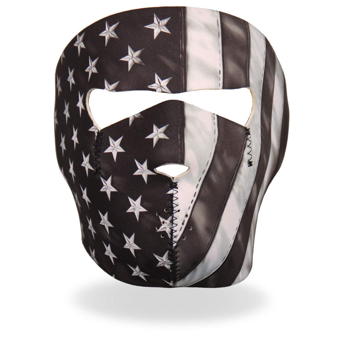 Hot Leathers Unisex-Adult American Flag Face Wrap (Black and White, One Size Fits Most)