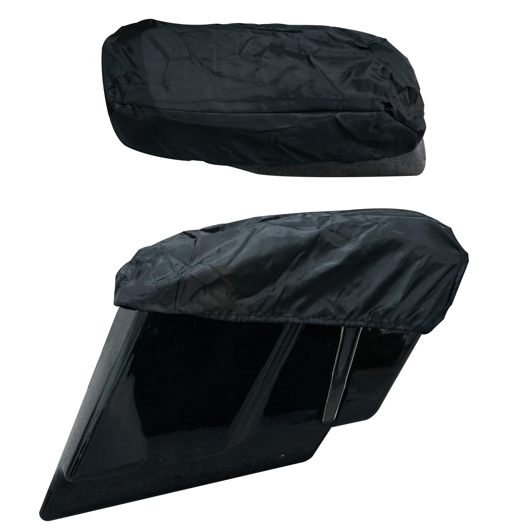 Hokuotolite Waterproof Saddlebag Speaker Audio Lid Bras/Lid Covers For Harley Touring Saddlebags