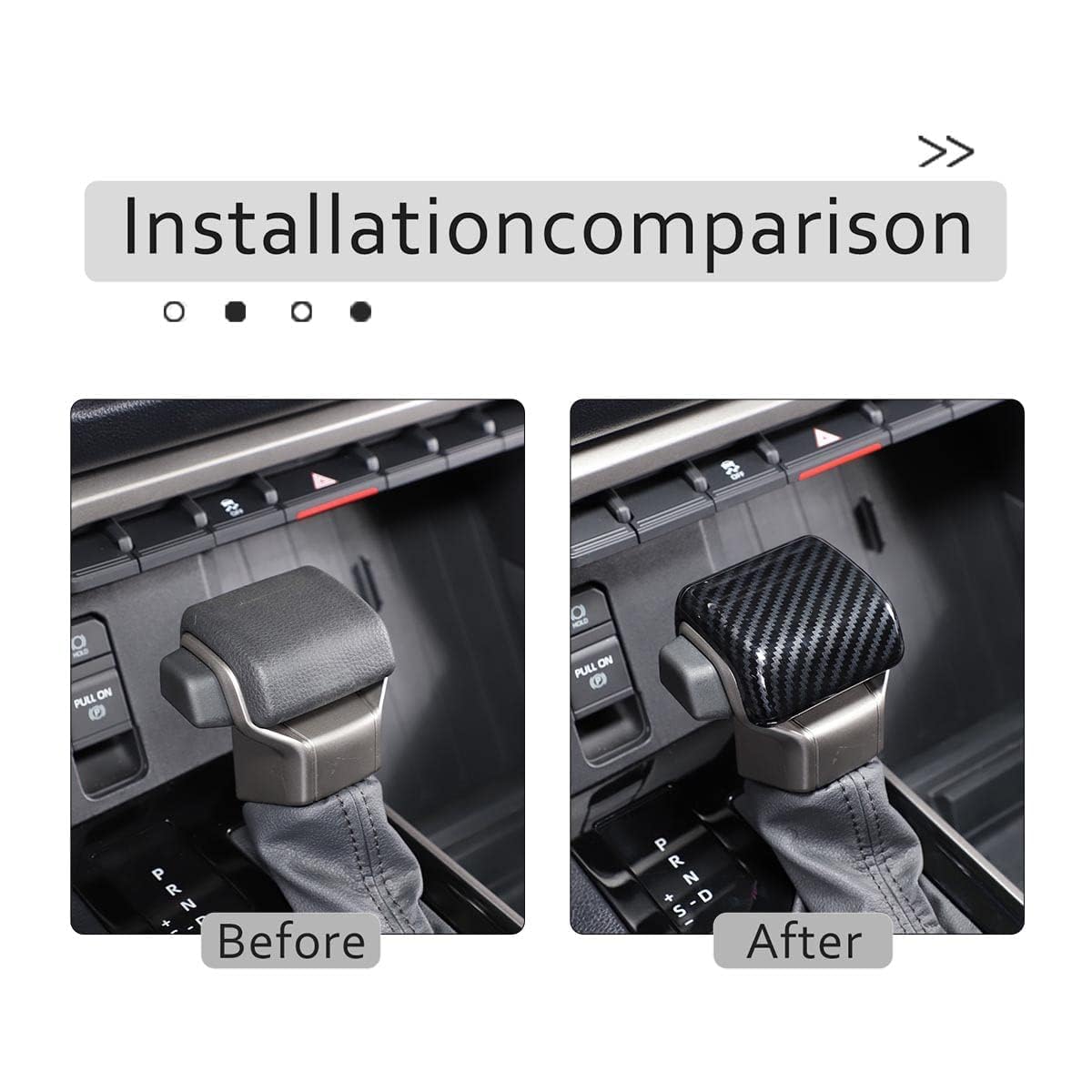 ABS Car Console Gear Gear Shift Knob Head Protection Trim,Shift Gear Protection Trim,Compatible with Toyota Tacoma 2024 Interior