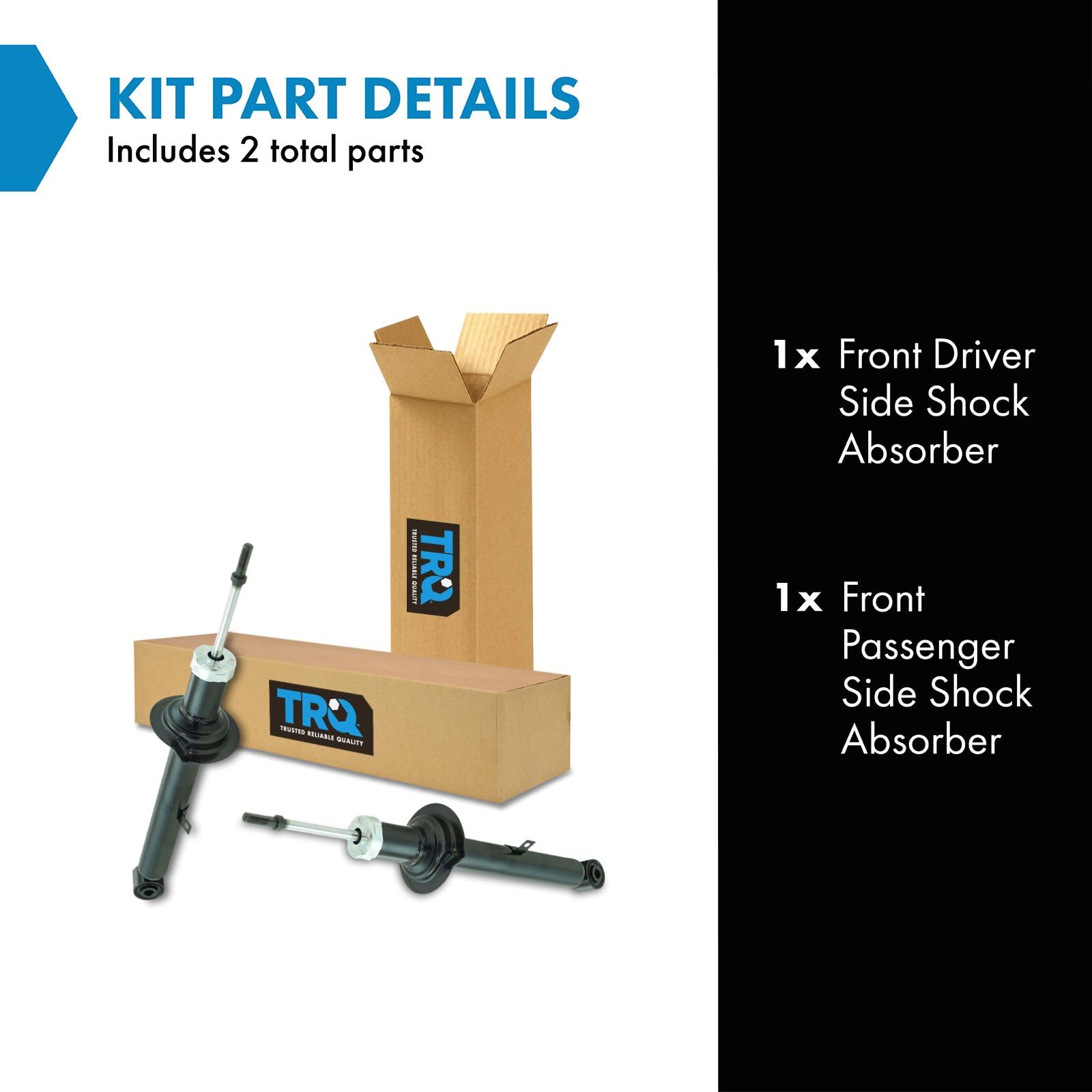 Trq Front Shock Absorber Set Compatible With 2006-2015 Lexus Is250 Is350