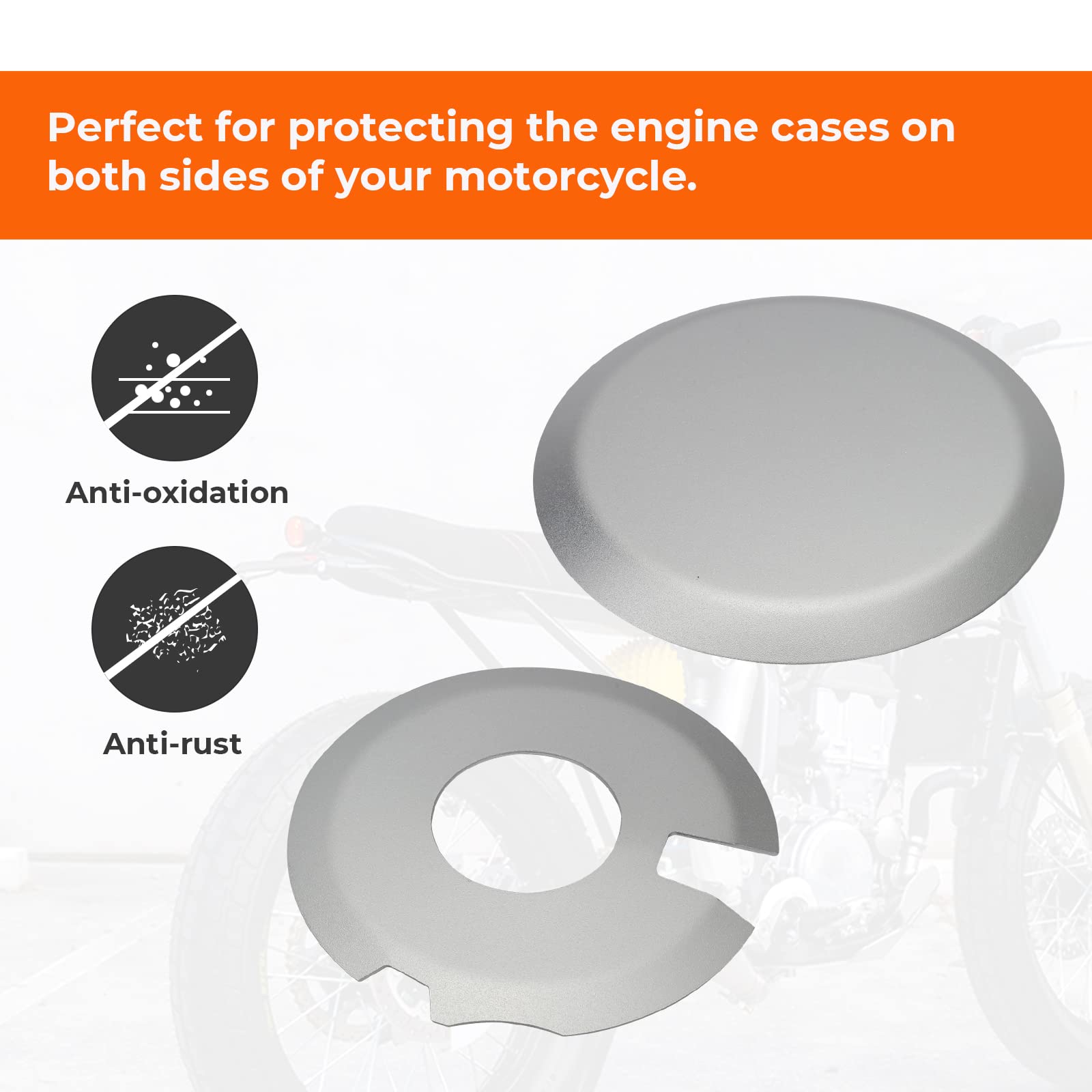 Ignition Clutch Case Covers Guards Kit For Suzuki Drz400 Dr-Z400S Drz400Sm Kawasaki Klx400 Silver