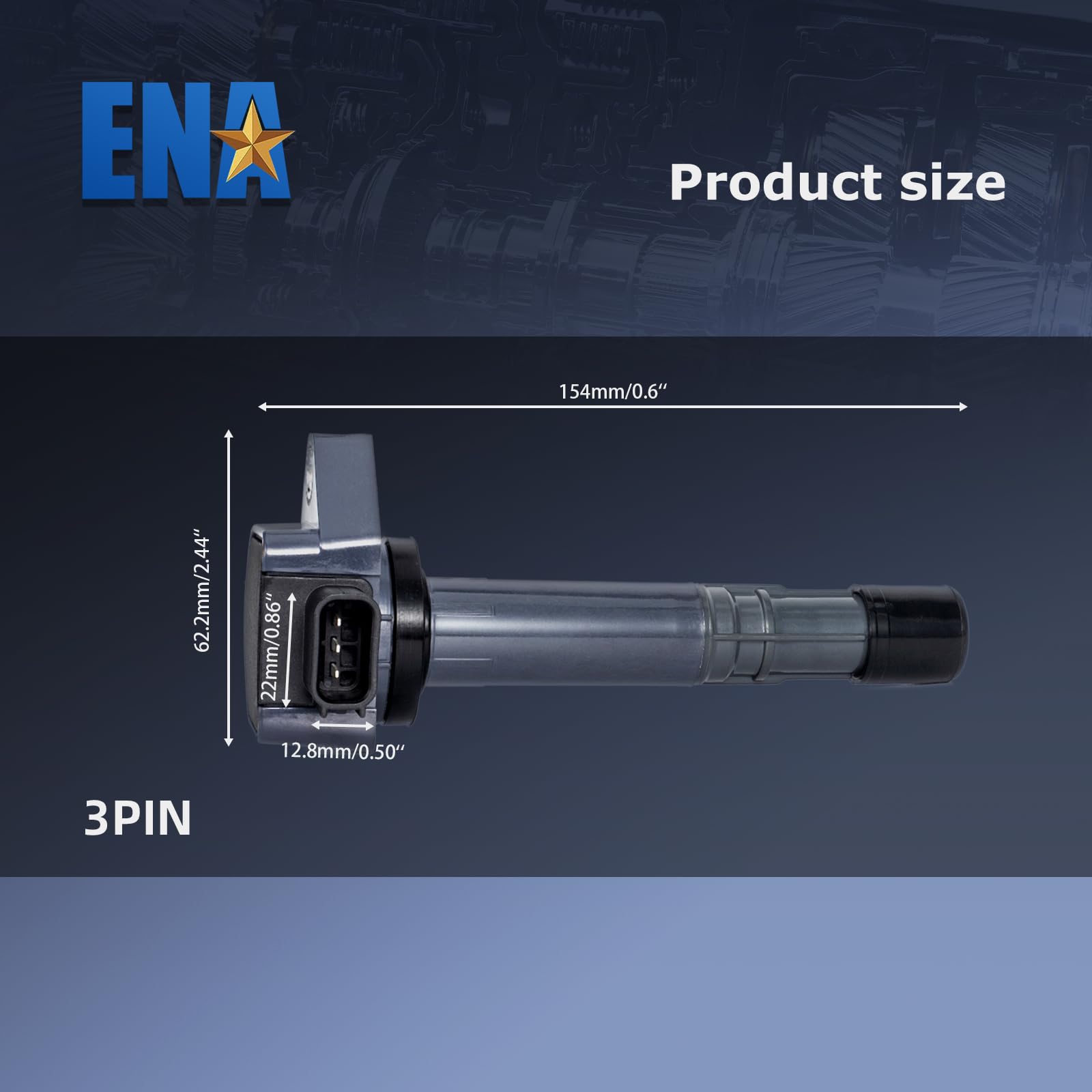 ENA Set of 6 Ignition Coil Pack 3.5L 3.7L V6 2001 2002 2003 2004 2005 2006 2007 2008 2009 Compatible with Honda Acura Saturn Pil