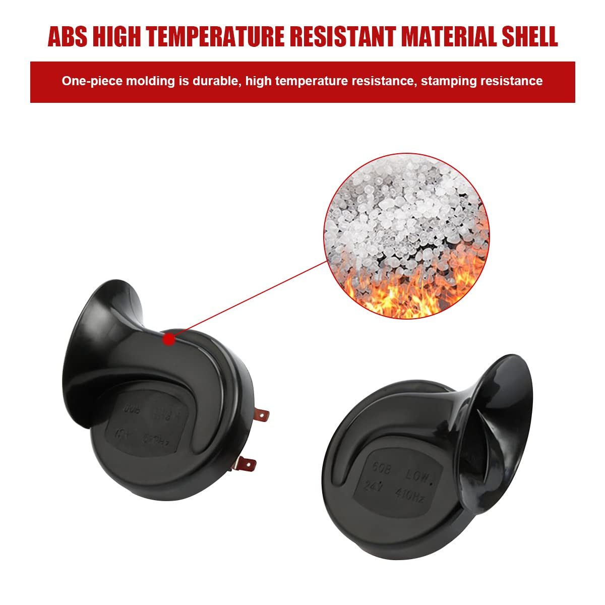 Super Loud Train Horns, Car Waterproof Durable Air Electric Snail Horn, 12V Raging Sound Air Horns Replacement Kit, Automotive A