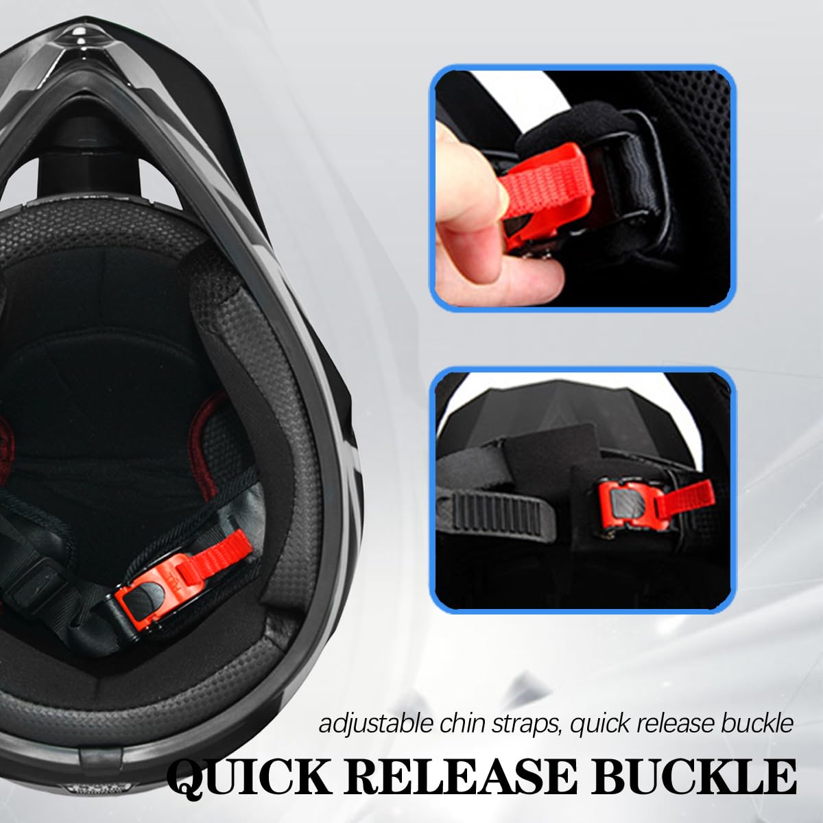 TTMiku DOT Youth Kids Motocross Helmet, Unisex Off-Road Dirt Bike ATV BMX MX Downhill Street Ride Motorcycle Helmet Goggles Glov