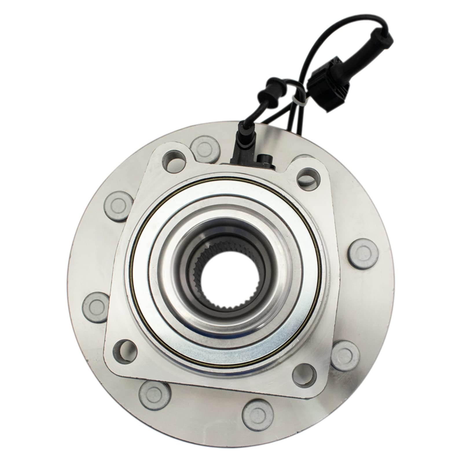 Trq 2 Piece Front Wheel Bearing & Hub Assembly Set 4Wd With Abs Sensor Compatible With 2011-2019 Chevrolet Silverado 3500 Hd Gmc