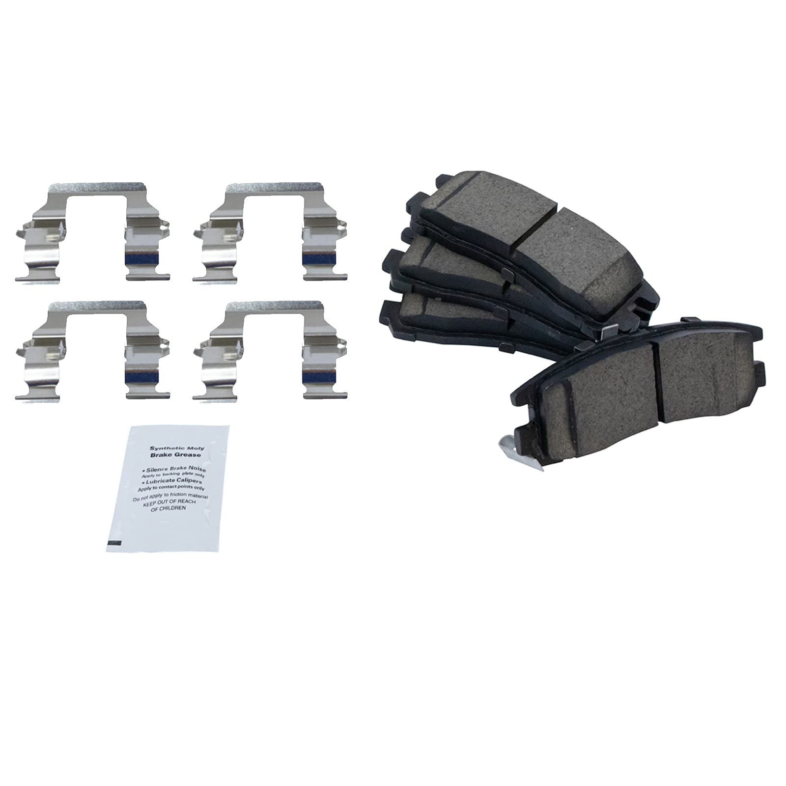 Trq Rear Brake Pad & Rotor Kit Brake Pads Brake Rotor Parking Brake Shoe Set Ceramic Compatible With 2006-2012 Mitsubishi Eclips