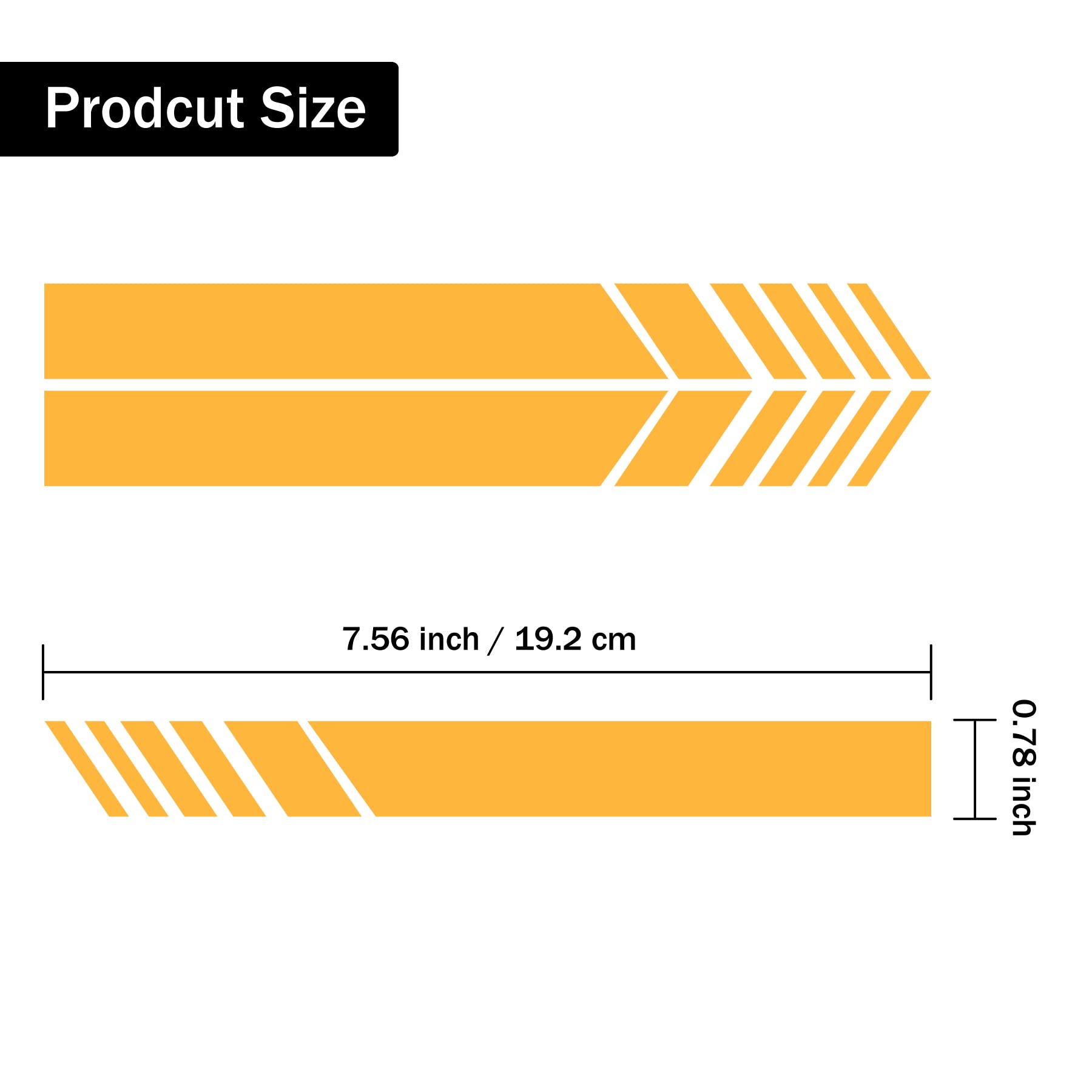 Singaro Car Rear View Mirror Stickers Decor Car Body Sticker Vinyl 4Pcs (Yellow)