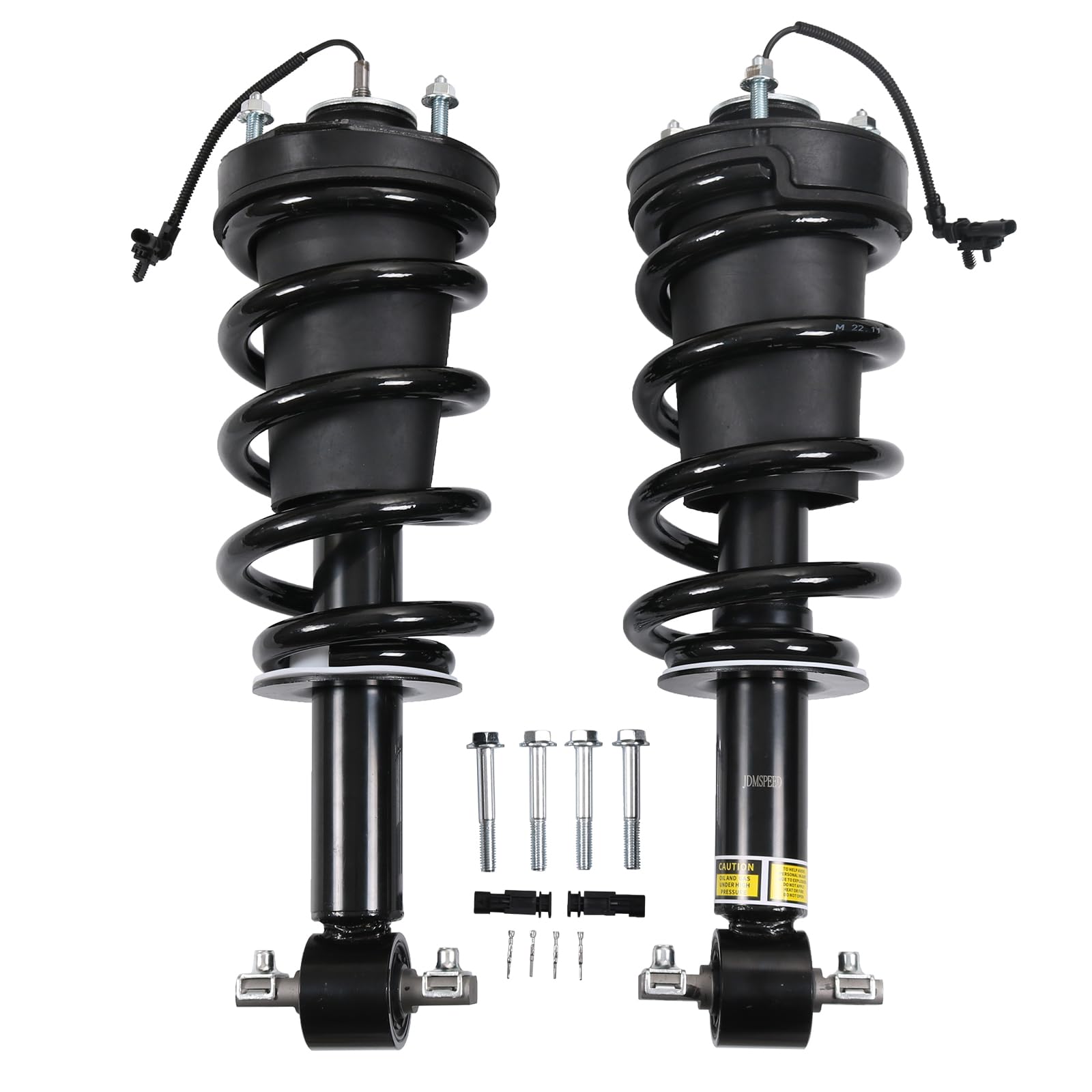 DICMIC Front Air Strut Shock Absorber with Spring Magnetic Assembly Compatible with 2015-2020 Cadillac Escalade ESV Chevrolet Su