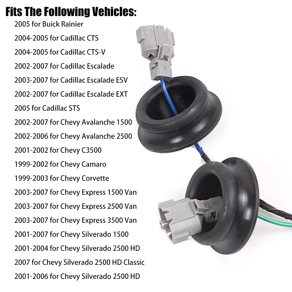 Muge Racing 12589867 Dual Knock Sensors with Wiring Harness Kit for Chevy GM LS1 LS6 LQ9 4.8L 5.3L 6.0L 8.1L