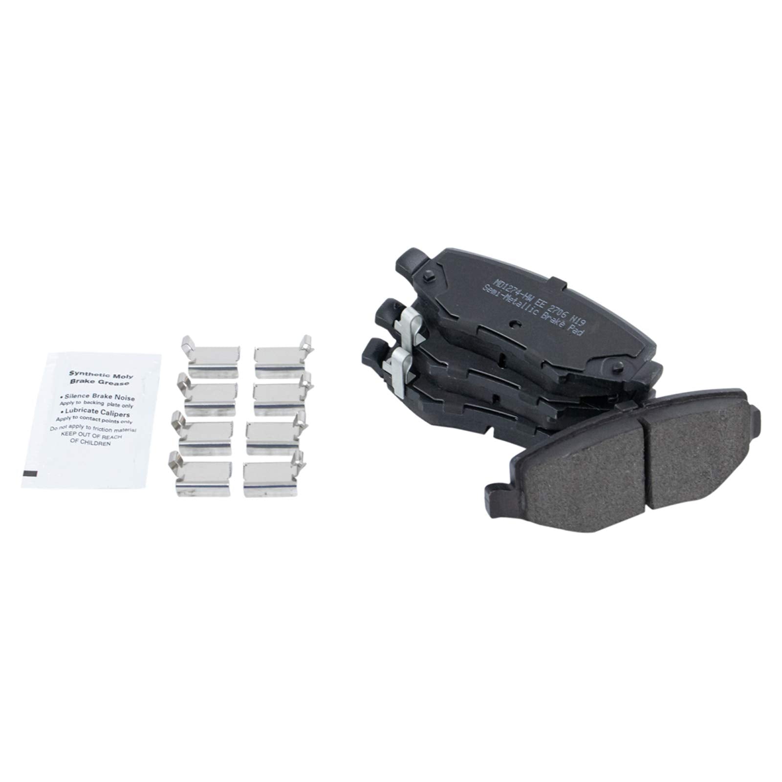 Trq Rear Brake Pad & Rotor Kit Brake Pads Brake Rotor Semi-Metallic Compatible With 2007-2011 Dodge Nitro 2008-2012 Jeep Liberty