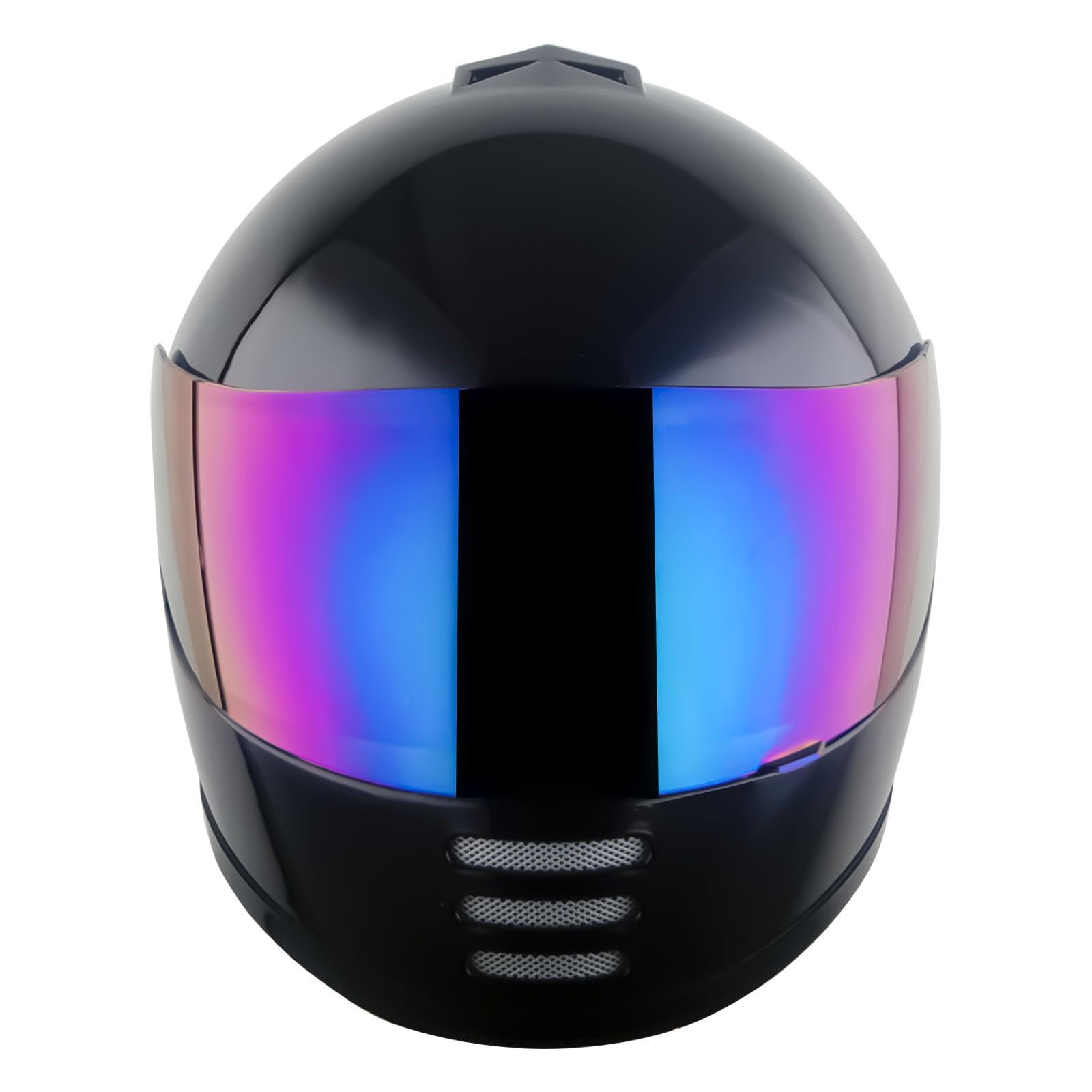 Wow Motorcycle Full Face Helmet Street Bike Bmx Mx Youth Kids Glossy Black