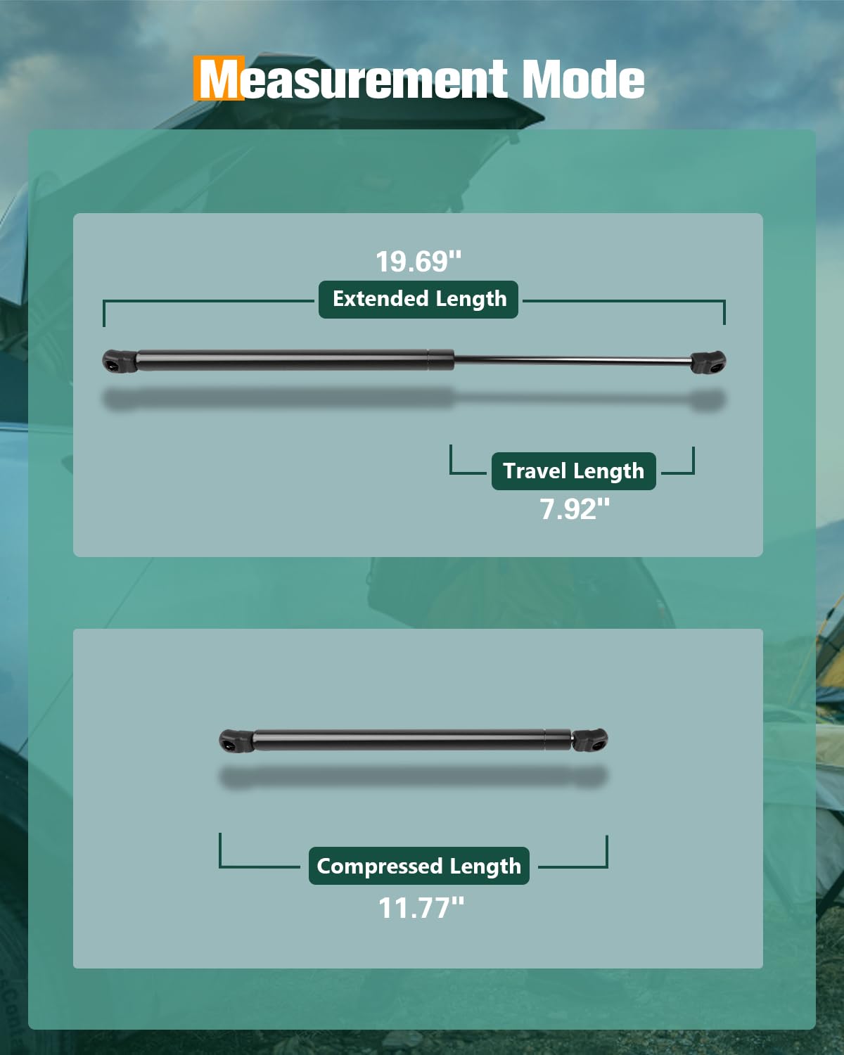 Scitoo Pm3201 2Pcs Lift Supports 19.69'' Fit For Audi For Q7 2007-2015 Shock Struts Liftgate