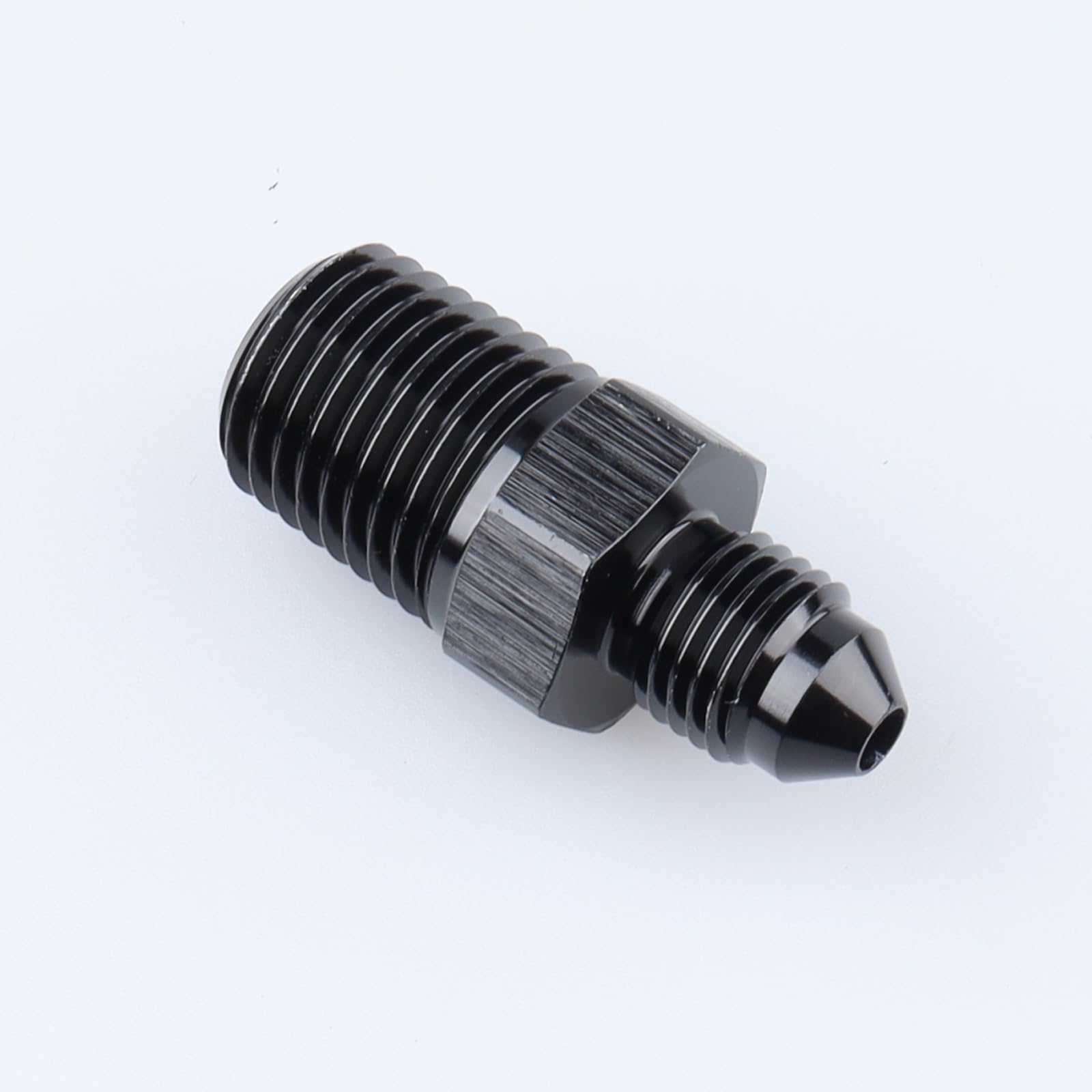 Ac Performance Male 1-1/4'' Npt To -20 An Flare Adapter Straight Aluminum Black
