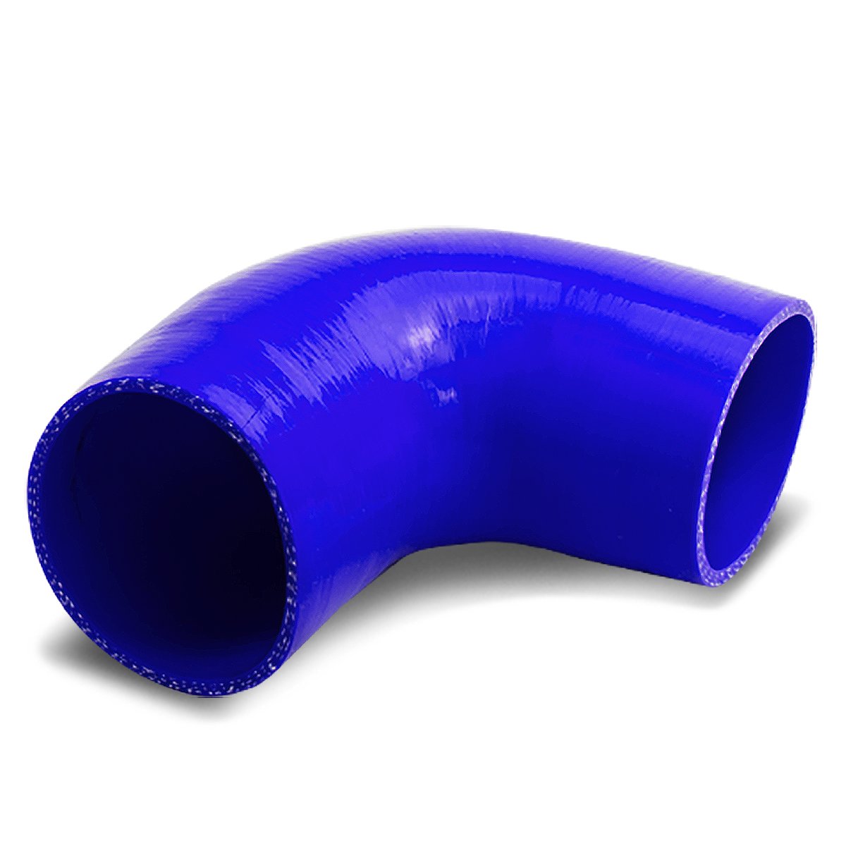 Auto Dynasty 2 Inches To 2.5 Inches 90 Degree Elbow Turbo/Intercooler/Intake Piping Coupler Reducer Silicone Hose (Blue)