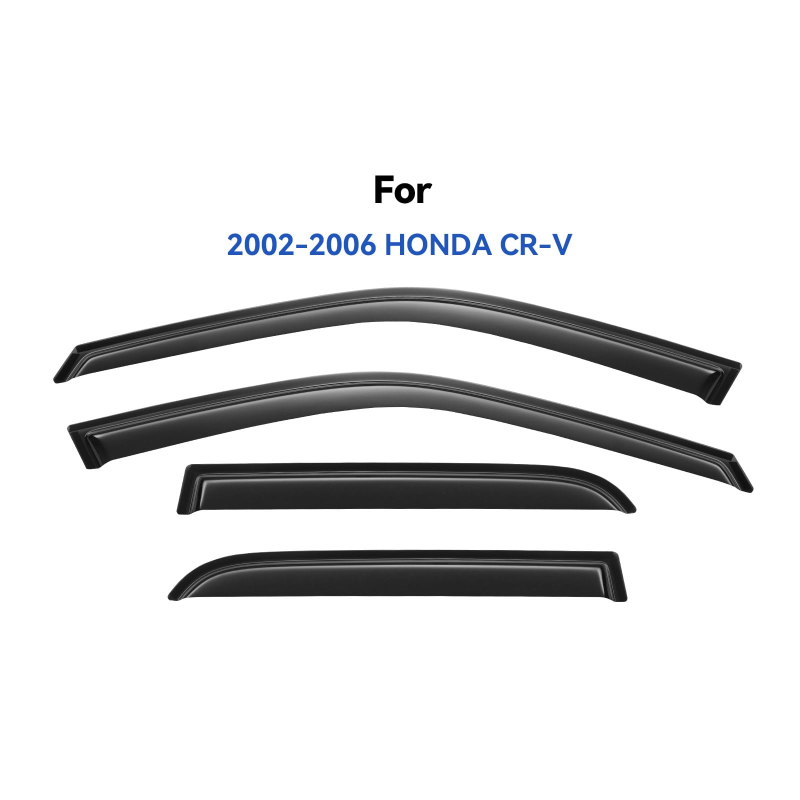 Window Visors Rain Guards for 2002 2003 2004 2005 2006 Honda CRV, Out-Channel Window Vent Wind Deflectors Visors Shades for 02 0