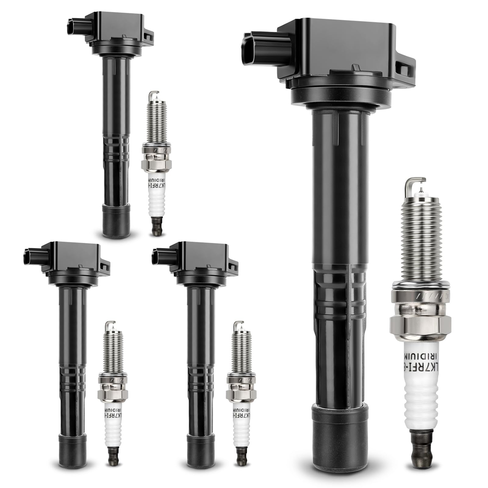 Uf602 Ignition Coil & 97390 Double Iridium Spark Plug For 2.4L Honda 08-12 Accord,10-14 Cr-V,12-15 Civic,12-15 Crosstour/13-18 A