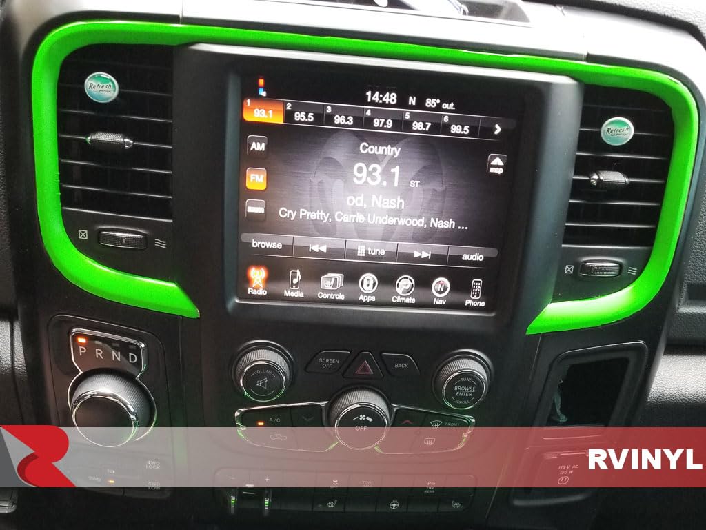 3M 1080 Series Vcw17120 Satin Neon Fluorescent Green - 5Ft X 1Ft - Dual Cast Car Wrap Vinyl Film - Controltac Air Release Adhesi