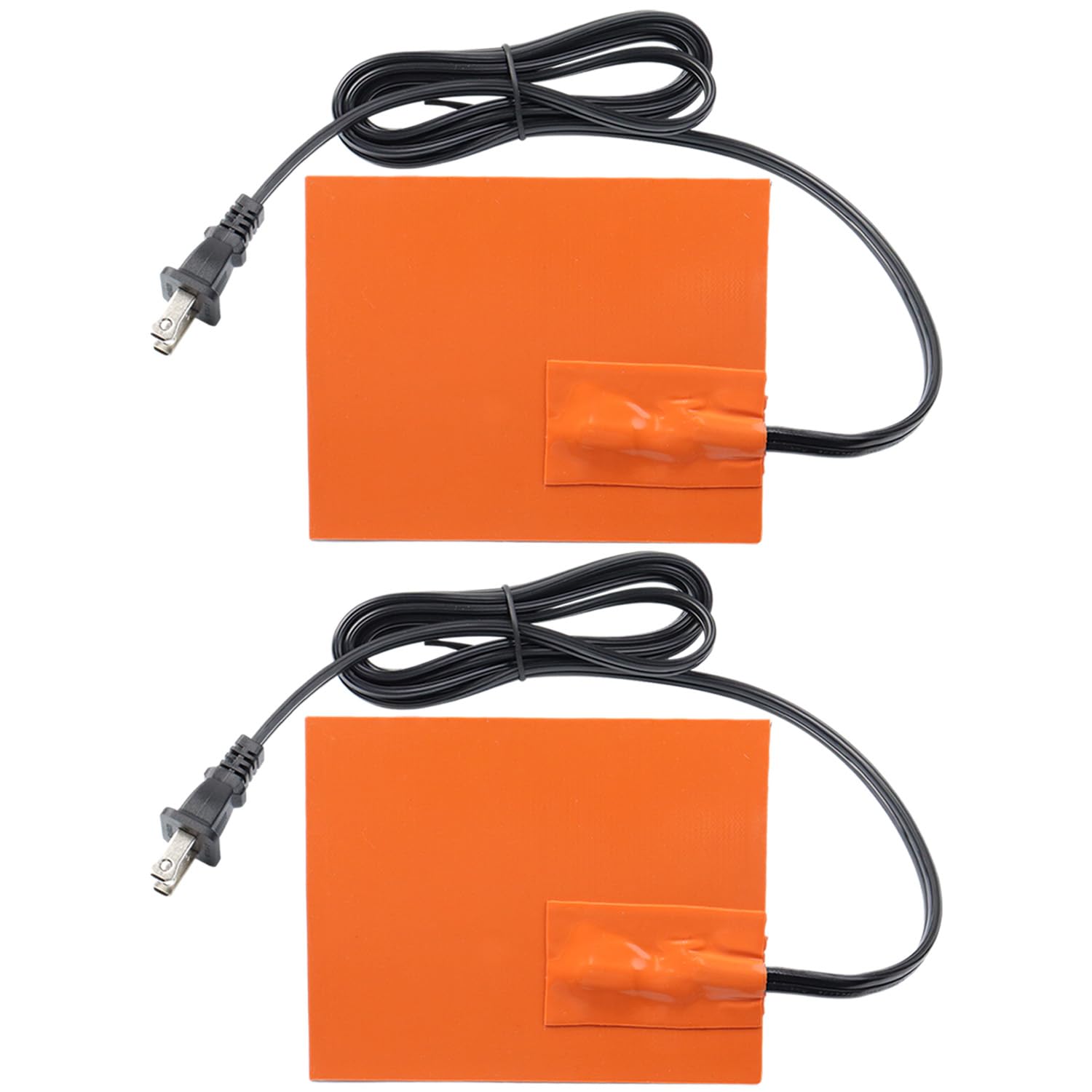 4 X 5In Car Engine Silicone Pad Heater - Self-Adhesive, 2Pcs Oil Pan Heater Pad Car Truck Oil Pan Heater Pad For Metal Surface W