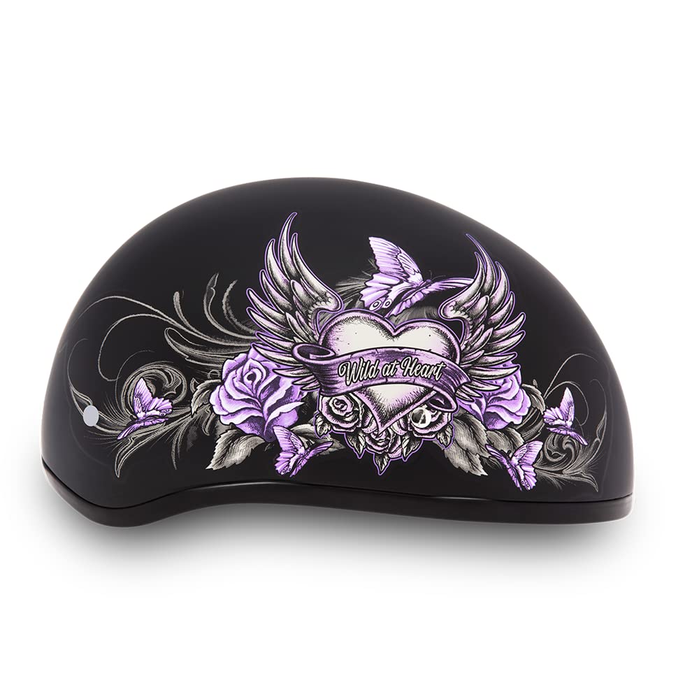 Daytona Helmets Half Skull Cap Motorcycle Helmet - Dot Approved [Wild At Heart] [S]