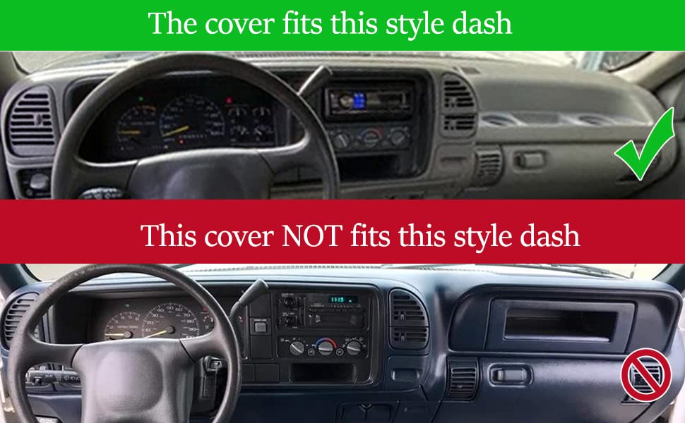 Dash Cover Mat Custom Fit For 1995-1996 Chevy Chevrolet Silverado C1500 C2500 C3500 K1500 K2500 K3500 Tahoe Suburban,Gmc Sierra