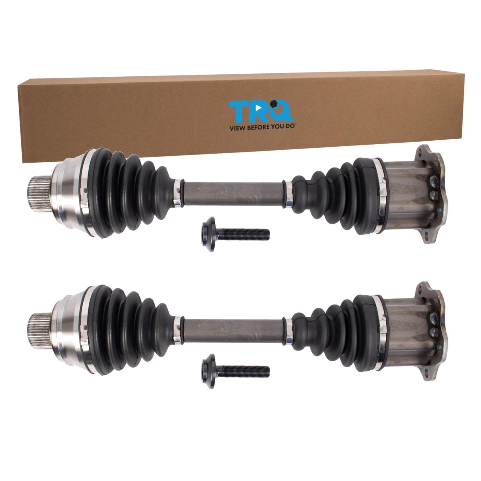 Trq Front Cv Axle Shaft Assembly Set Compatible With 2009-2011 Audi A4 2010-2011 A5 2010-2012 S4 2008-2012 S5