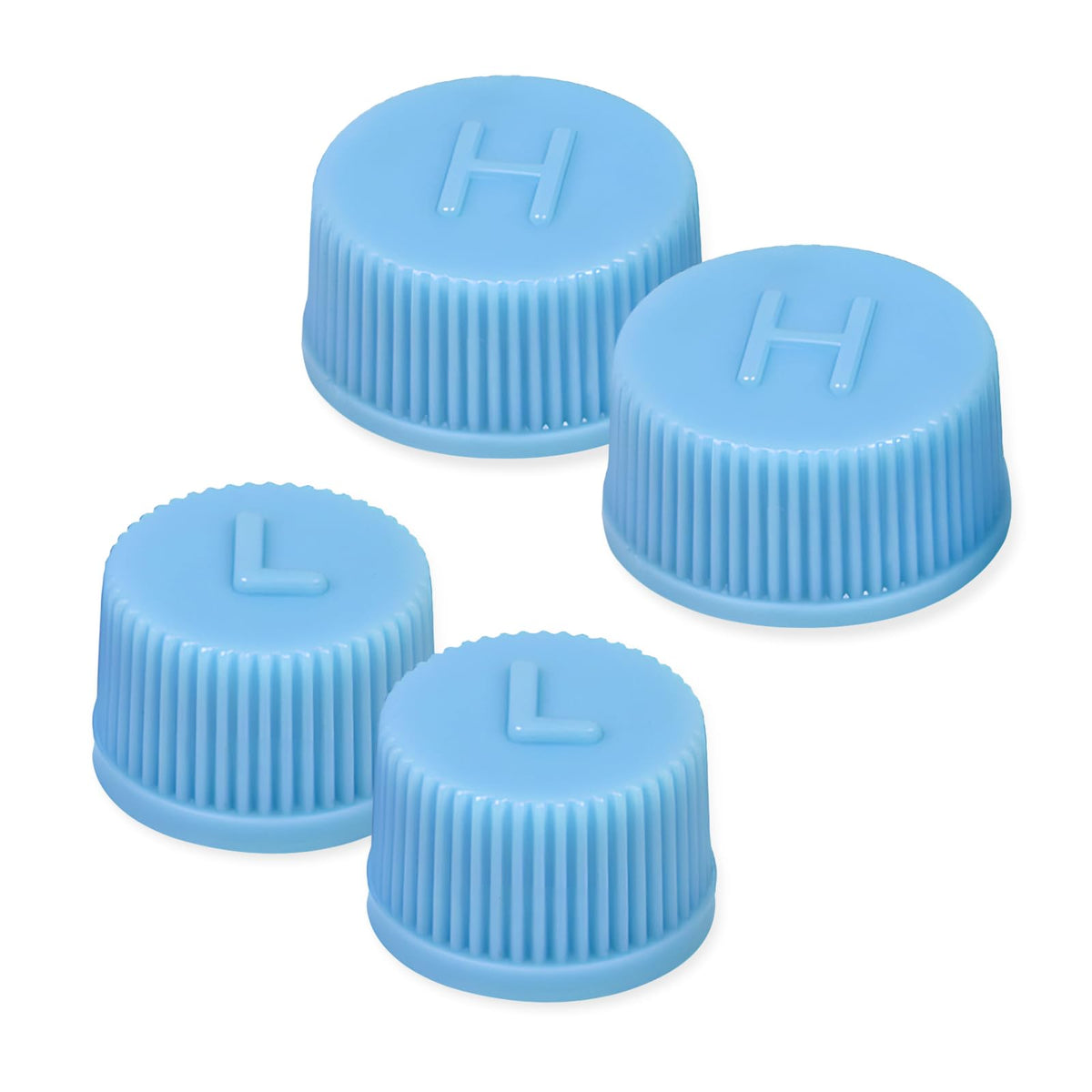 povtii Replacement Valve Caps for Car Air Conditioning, Leakproof R134a AC System Charging Port Caps Dust Cover, High & Low Pres