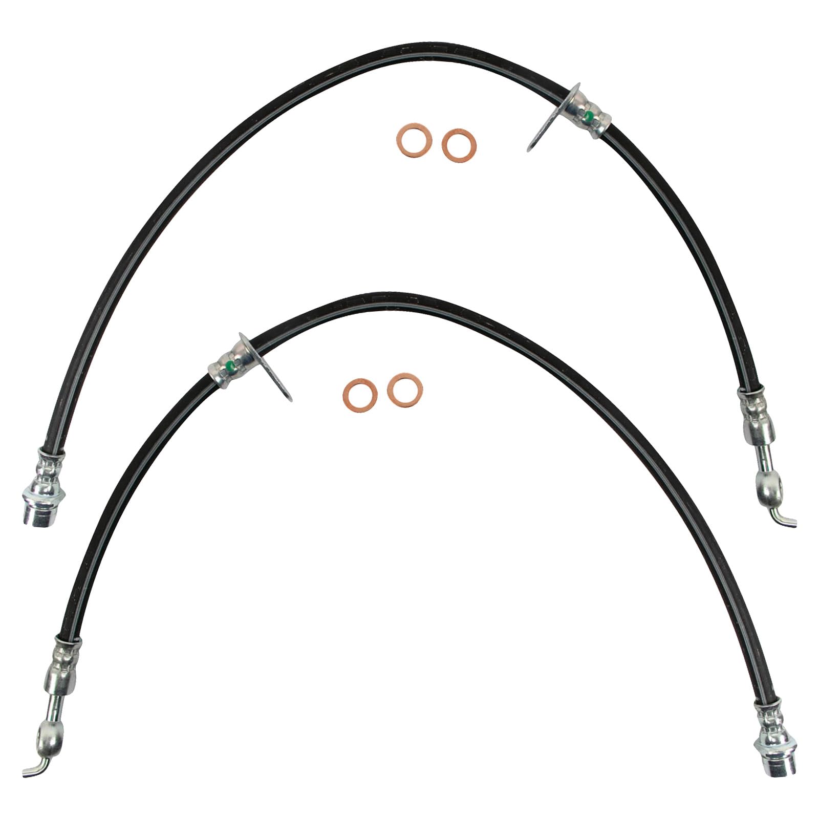 Trq Rear Brake Hose Set Compatible With 2002-2003 Lexus Es300 2004-2006 Es330 2007-2012 Es350 2005-2012 Toyota Avalon 2002-2011