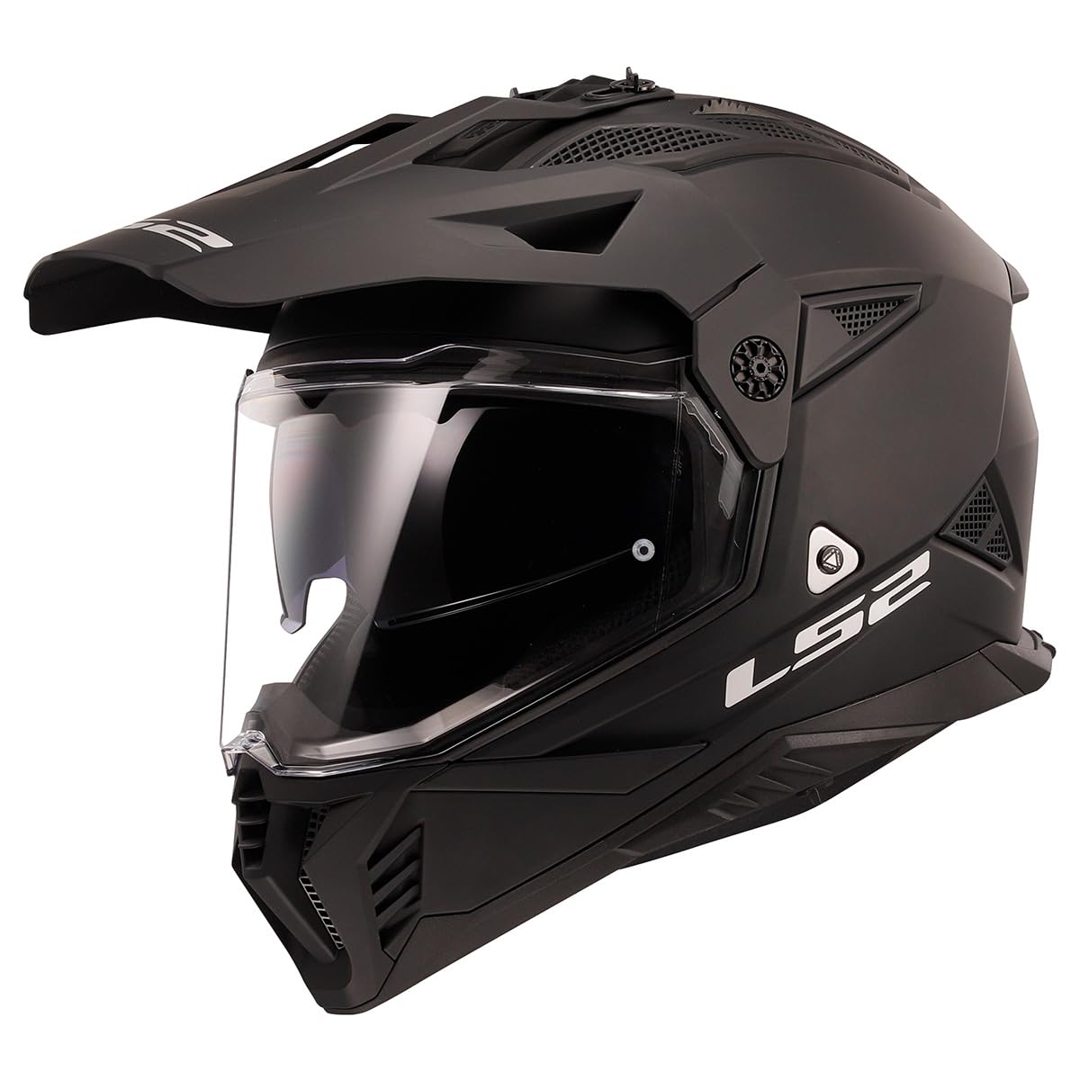 LS2 Helmets Blaze II Adventure Motorcycle Helmet W/SunShield (Matte Black - X-Small)