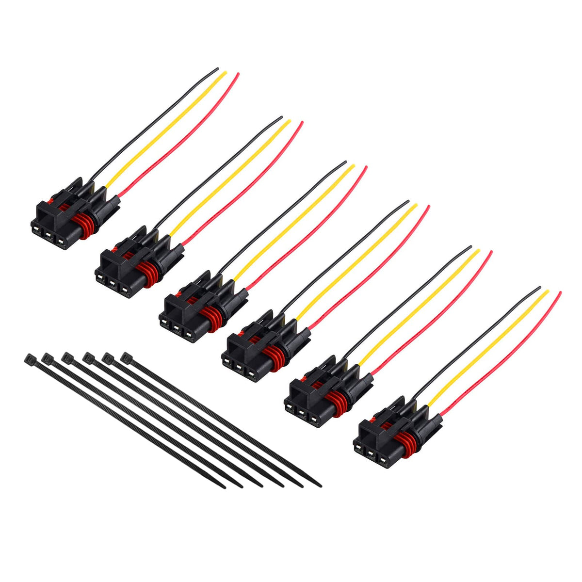 Unigt Pulse Power Plug Connector Pigtail Compatible With Polaris Rzr/Pro Ranger Xp 1000 Rs1 General Pulse Bus Bar Power Harness Connector 6 Pack - 2018-2021