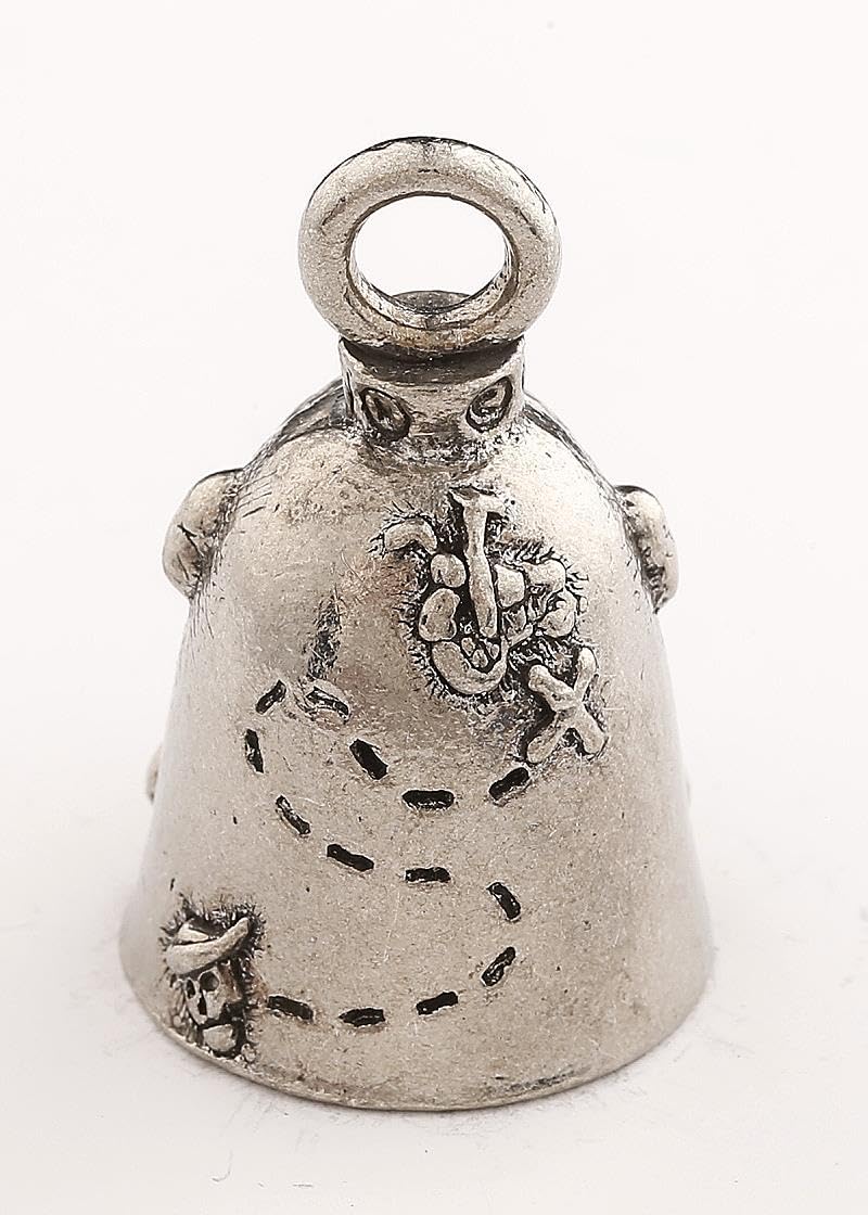 Guardian Bell Pirate Good Luck Bell W/Keyring & Black Velvet Gift Bag | Motorcycle Bell | Lead-Free Pewter | Good Luck Gift To F