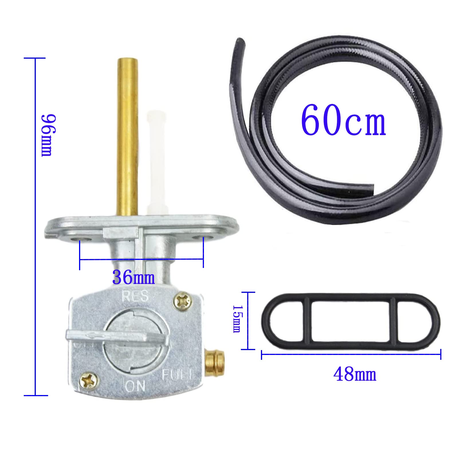 Fuel Tank Switch Valve Petcock For Yamaha Big Bear/Raptor Warrior/Wolverine,Suzuki Ltz 250/400,Polaris Predator 500, Kawasaki At