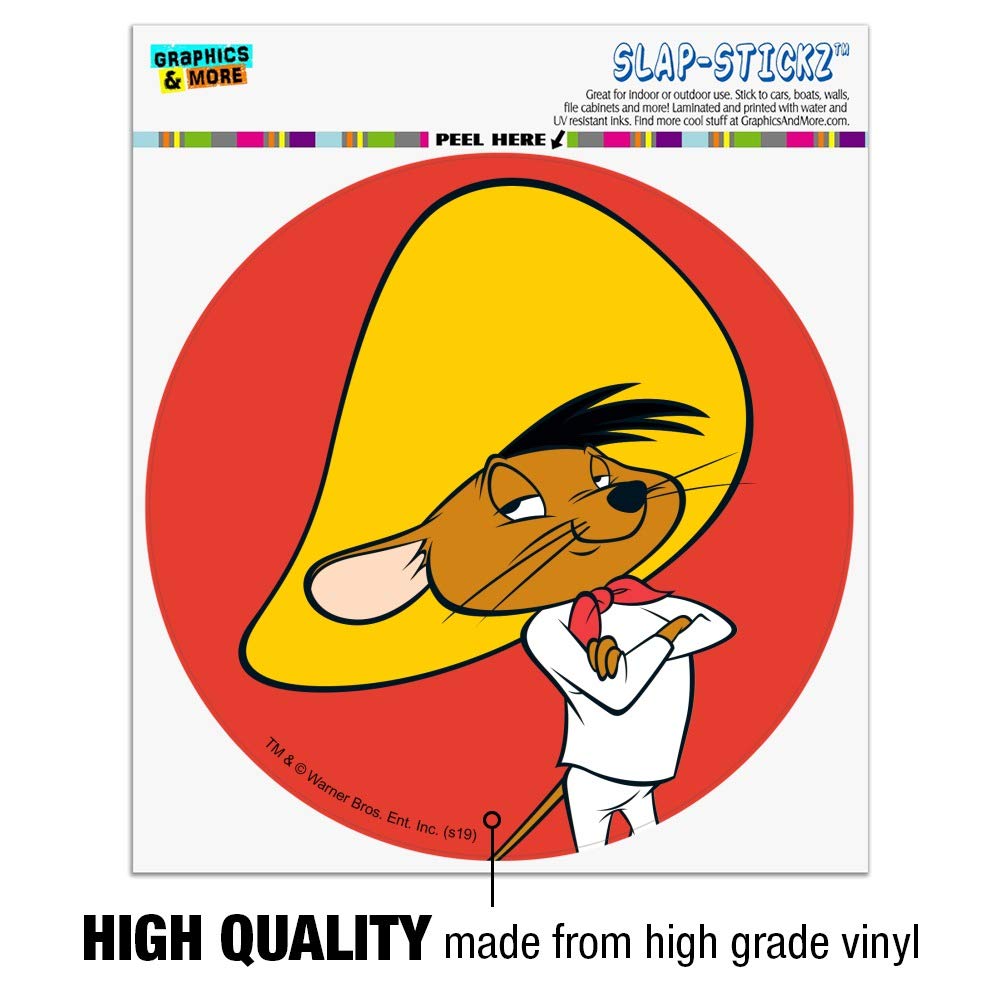 Looney Tunes Speedy Gonzales Automotive Car Window Locker Circle Bumper Sticker