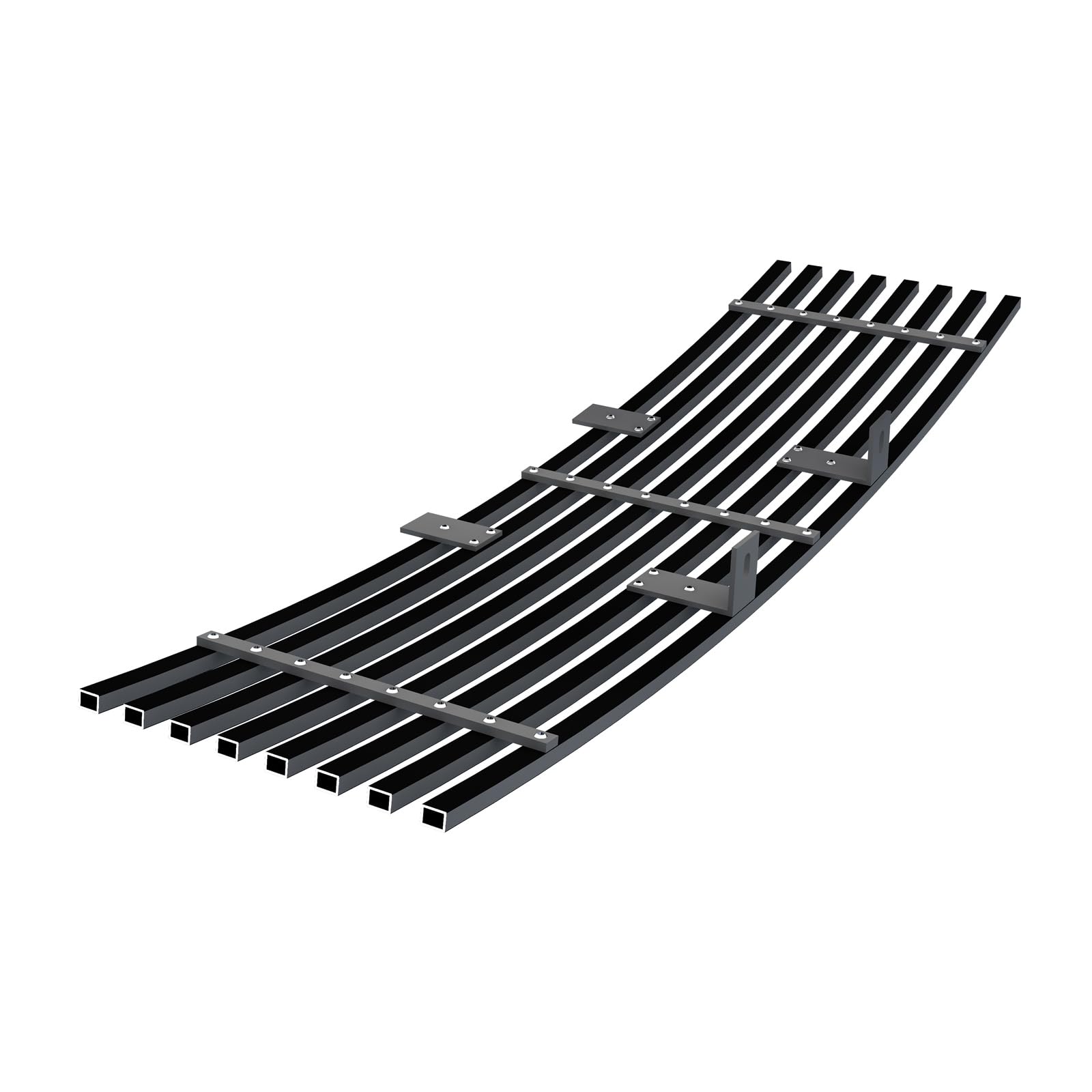 Aps Compatible With Ford F-150 2009-2014 Lower Bumper Stainless Steel Black Billet Grille Grill Insert F66789H