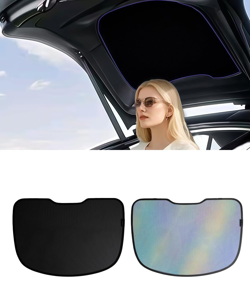 Rear Windshield Sunshade for Tesla Model Y 2019-2024, Rear Liftgate Sun Shade Foldable Sun Visor Heat Insulation Anti-UV Anti-Re